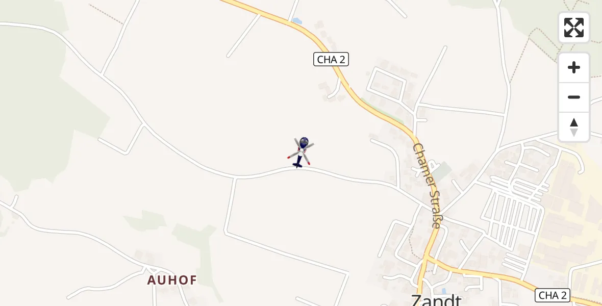 Flugroute Polizeihubschrauber Zandt - Zandt, 19 September 2026, 10:24