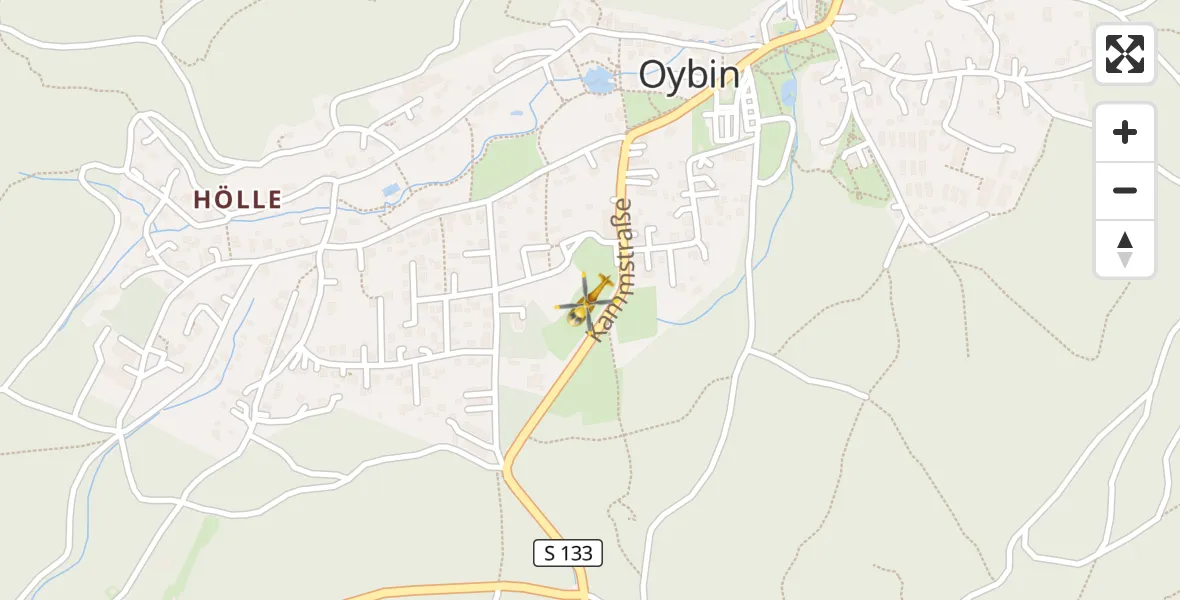 Flugroute Rettungshubschrauber Oybin - Oybin, 19 September 2026, 11:00