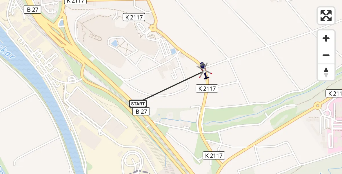 Flugroute Polizeihubschrauber Bad Friedrichshall - Bad Friedrichshall, 19 September 2026, 12:12