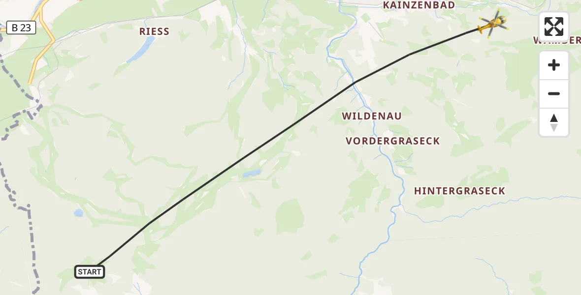 Flugroute Rettungshubschrauber Garmisch-Partenkirchen - Garmisch-Partenkirchen, 19 September 2026, 12:24