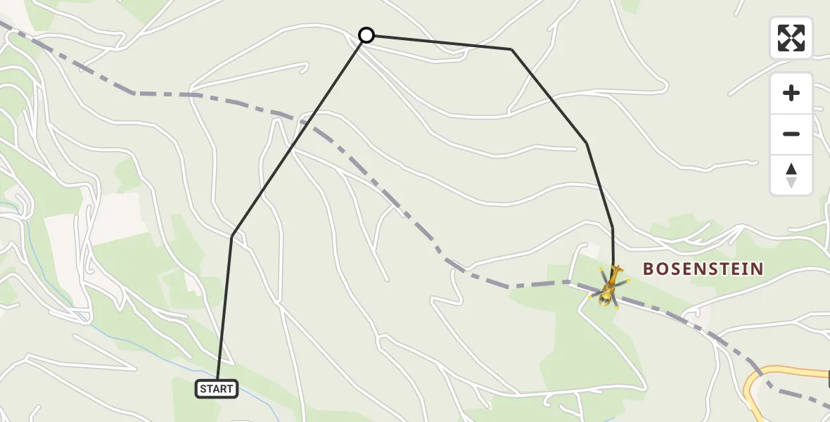 Flugroute Ambulanzhubschrauber Ottenhöfen im Schwarzwald - Seebach, 19 September 2026, 12:39