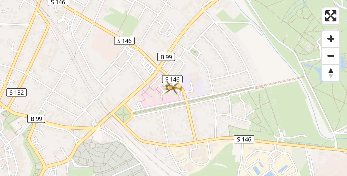 Flugroute Rettungshubschrauber Zittau - Zittau, 19 September 2026, 14:04