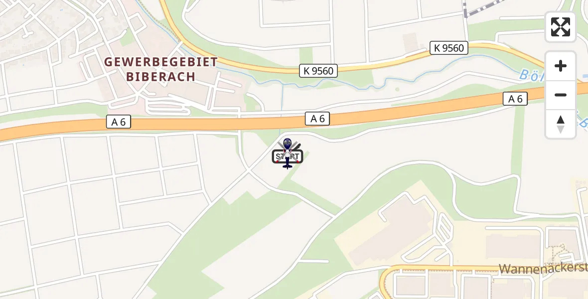 Flugroute Polizeihubschrauber Heilbronn - Heilbronn, 19 September 2026, 14:48