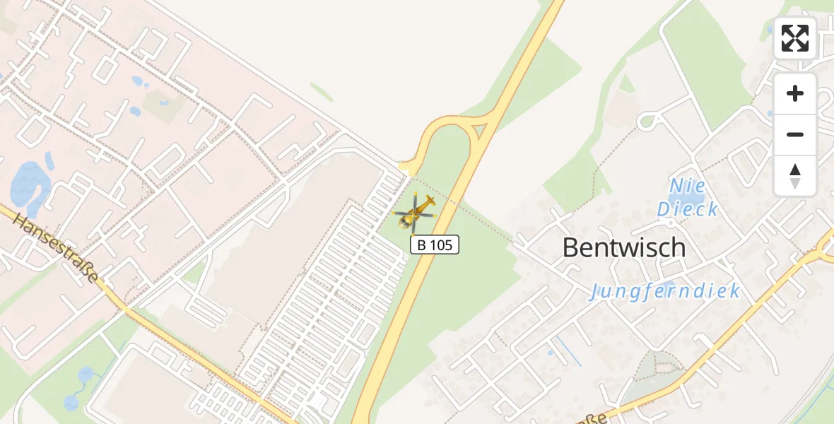 Flugroute Ambulanzhubschrauber Bentwisch - Bentwisch, 19 September 2026, 14:50