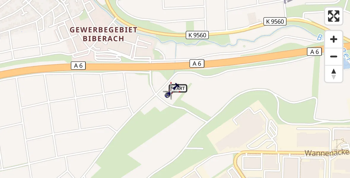 Flugroute Polizeihubschrauber Heilbronn - Heilbronn, 19 September 2026, 15:03