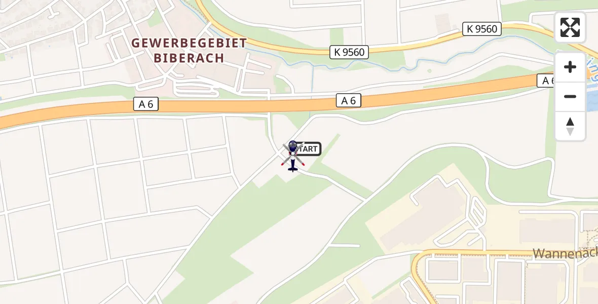 Flugroute Polizeihubschrauber Heilbronn - Heilbronn, 19 September 2026, 15:08