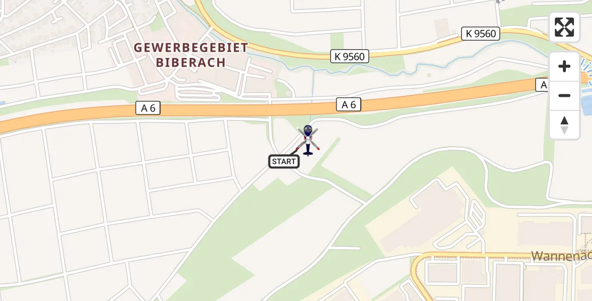 Flugroute Polizeihubschrauber Heilbronn - Heilbronn, 19 September 2026, 15:51