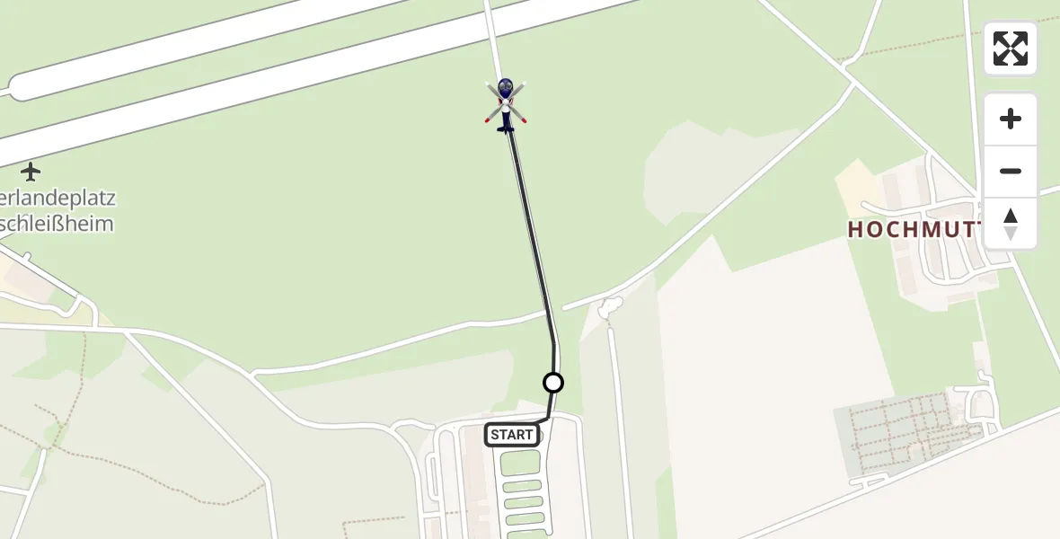 Flugroute Polizeihubschrauber Oberschleißheim - Oberschleissheim Hubschrauberlandeplatz, 19 September 2026, 18:52