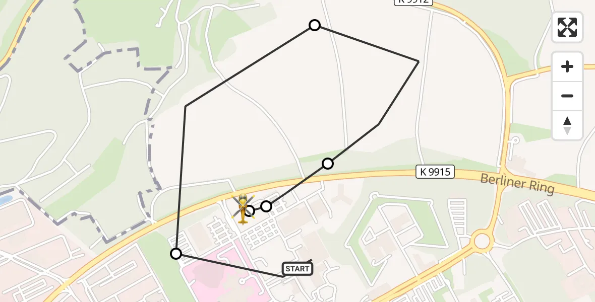 Flugroute Rettungshubschrauber Ulm Military Hospital Emergency - ADAC Air Rescue Station Ulm (Christoph 22), 19 September 2026, 19:00