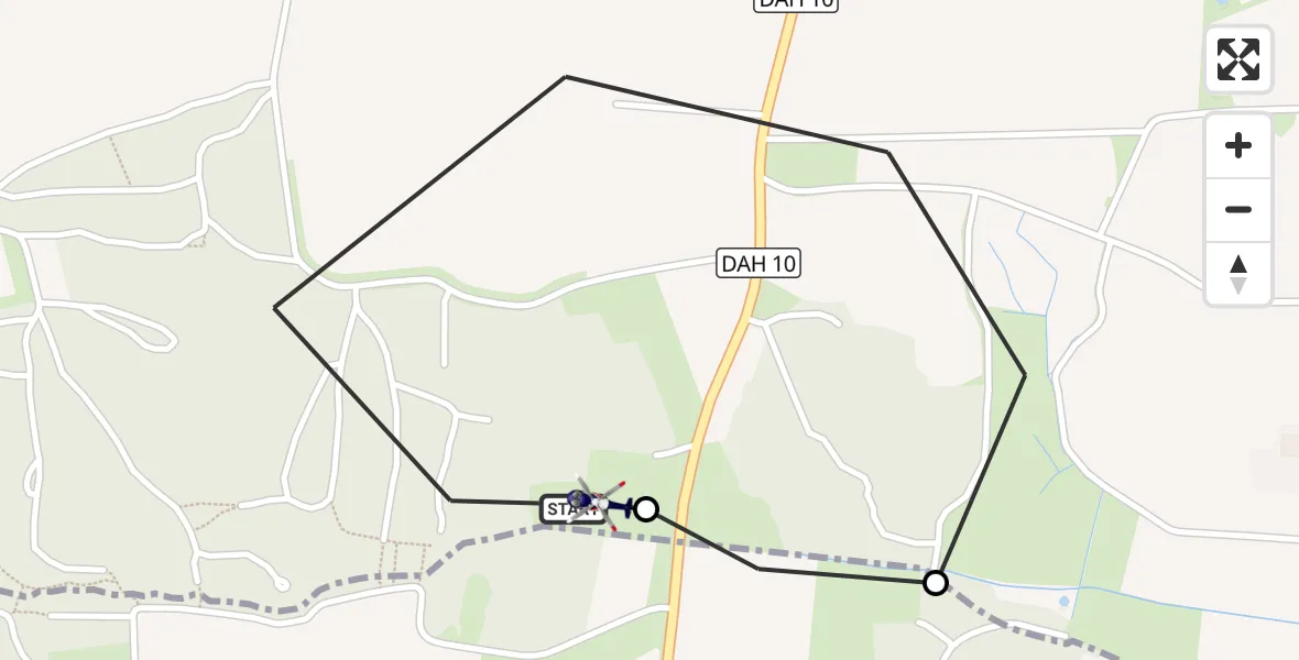 Flugroute Polizeihubschrauber Petershausen - Petershausen, 19 September 2026, 21:25