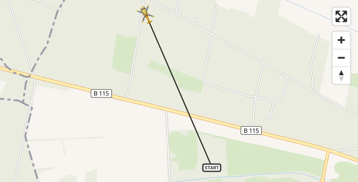 Flugroute Rettungshubschrauber Bersteland - Bersteland, 20 September 2026, 10:39