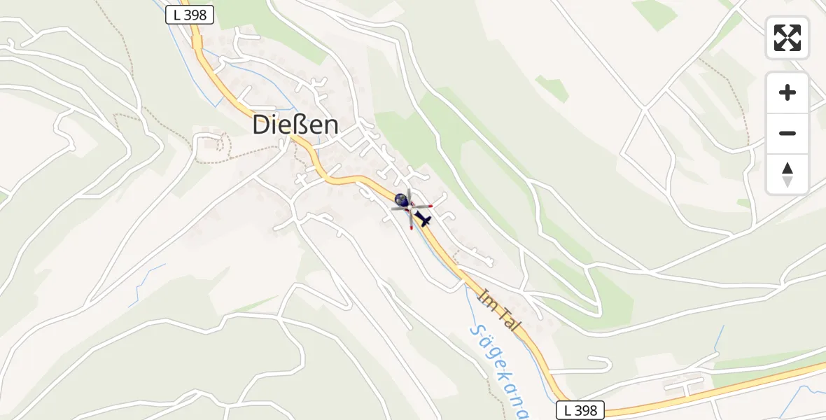 Flugroute Polizeihubschrauber Horb am Neckar - Horb am Neckar, 20 September 2026, 10:46