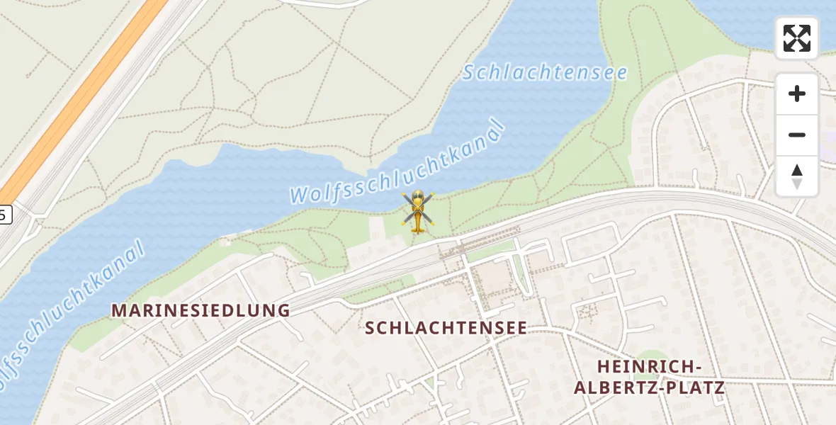 Flugroute Rettungshubschrauber Berlin - Berlin, 20 September 2026, 15:05
