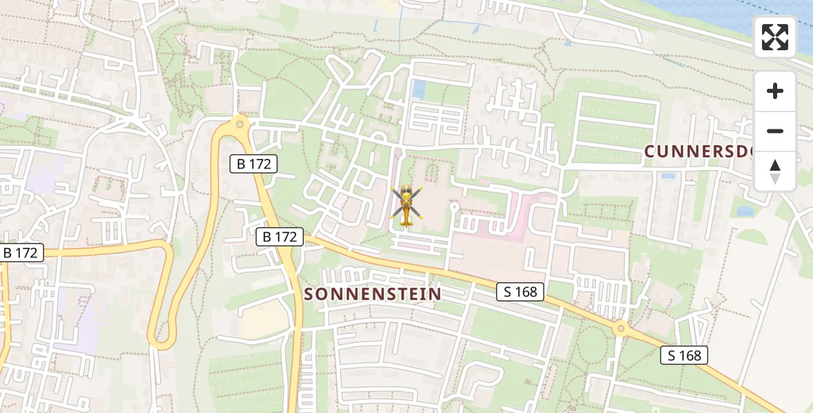 Flugroute Rettungshubschrauber Pirna Hospital - Pirna Hospital, 20 September 2026, 15:29