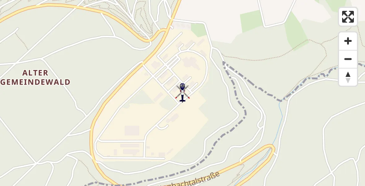 Flugroute Polizeihubschrauber Mosbach - Mosbach, 21 September 2026, 08:01