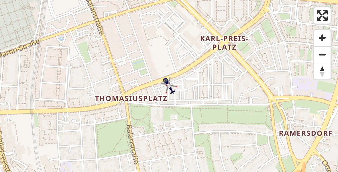 Flugroute Polizeihubschrauber München - München, 21 September 2026, 11:13