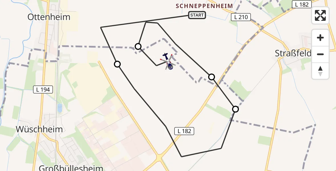 Flugroute Polizeihubschrauber Weilerswist - Euskirchen, 21 September 2026, 12:05