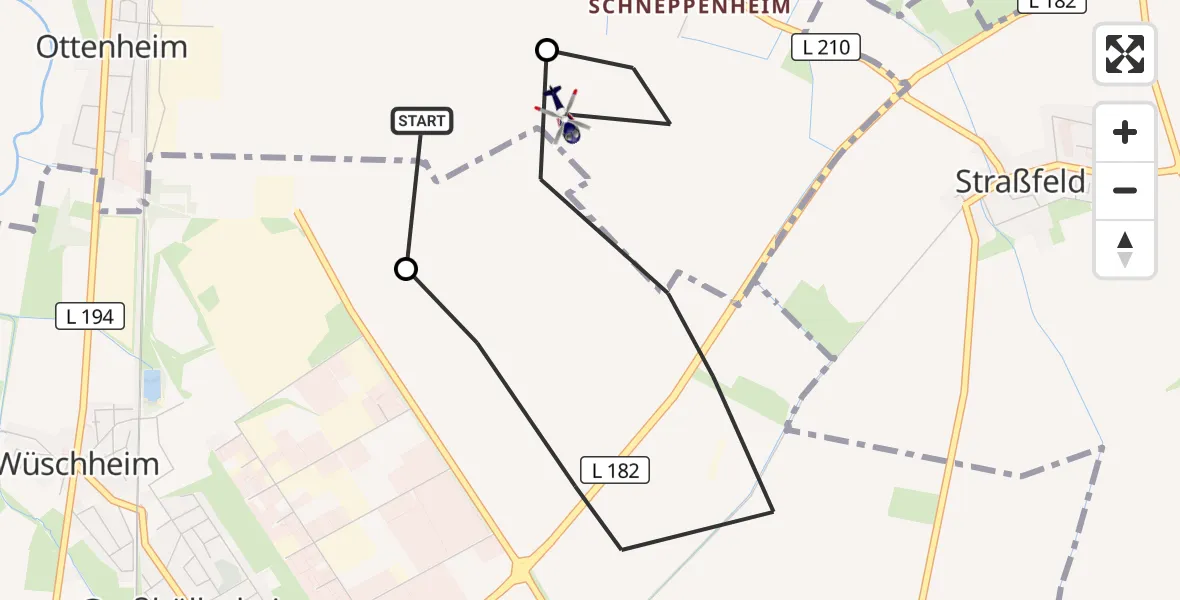 Flugroute Polizeihubschrauber Weilerswist - Weilerswist, 21 September 2026, 12:24