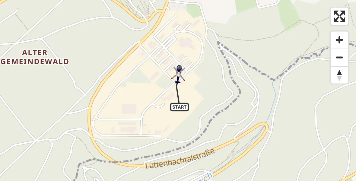 Flugroute Polizeihubschrauber Mosbach - Mosbach, 21 September 2026, 12:30