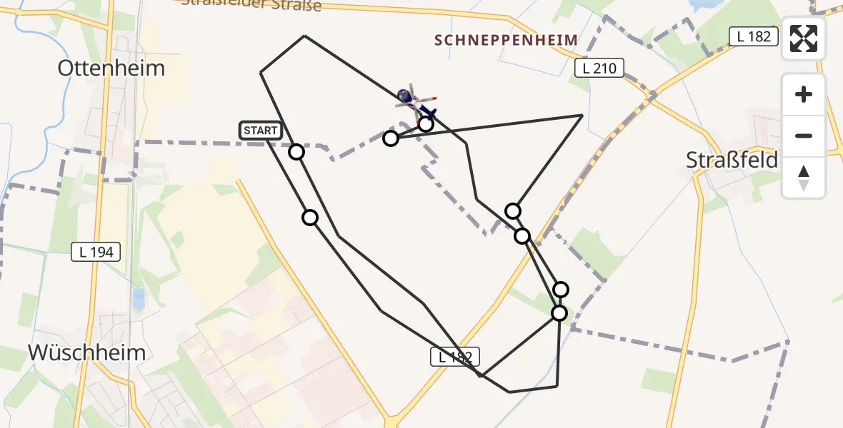 Flugroute Polizeihubschrauber Weilerswist - Weilerswist, 21 September 2026, 12:36