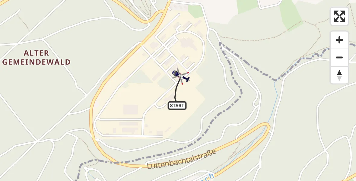 Flugroute Polizeihubschrauber Mosbach - Mosbach, 21 September 2026, 12:41
