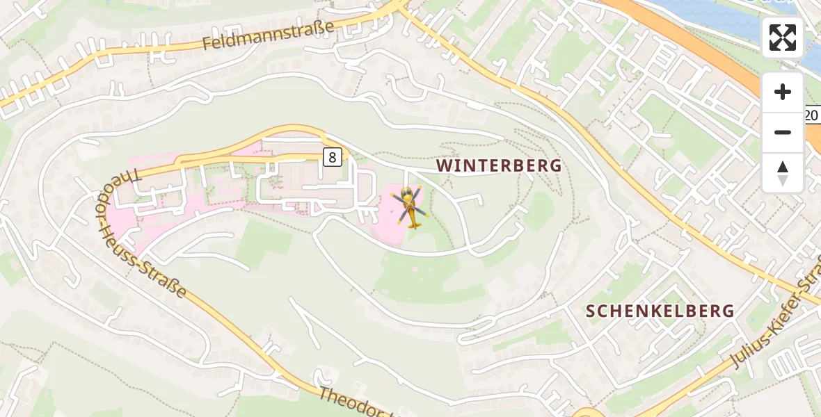 Flugroute Rettungshubschrauber Saarbrücken - Saarbrücken, 21 September 2026, 13:48