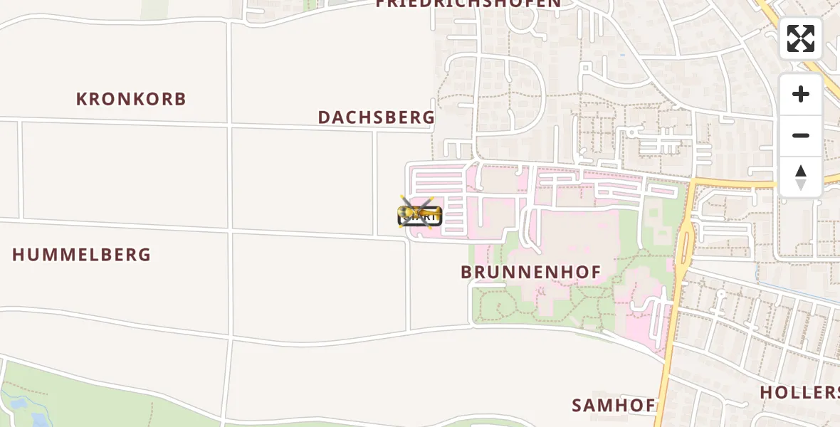 Flugroute Rettungshubschrauber Ingolstadt Hospital - Ingolstadt Hospital, 21 September 2026, 14:17