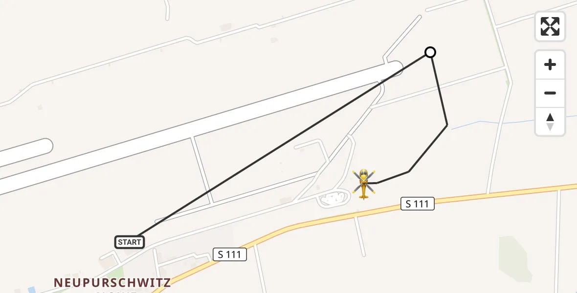 Flugroute Rettungshubschrauber Bautzen Flugplatz - Kubschütz, 21 September 2026, 16:05
