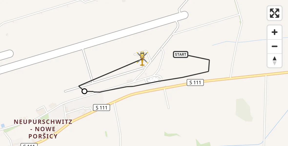 Flugroute Rettungshubschrauber Kubschütz - Kubschütz, 21 September 2026, 16:27