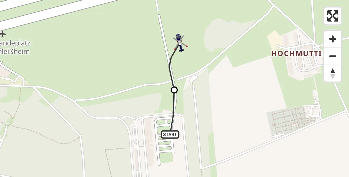 Flugroute Polizeihubschrauber Oberschleißheim - Oberschleissheim Hubschrauberlandeplatz, 21 September 2026, 18:59