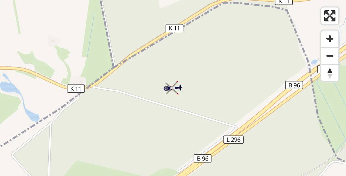 Flugroute Polizeihubschrauber Samtens - Samtens, 22 September 2026, 04:48