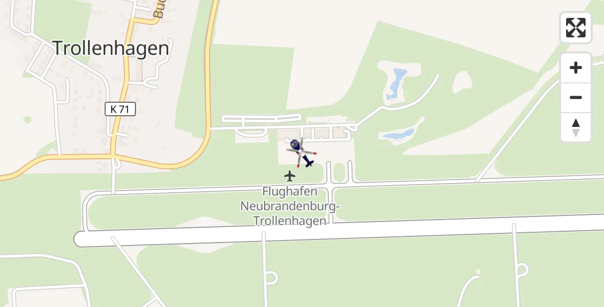Flugroute Polizeihubschrauber Neubrandenburg Trollenhagen Flughafen - Neubrandenburg Trollenhagen Flughafen, 22 September 2026, 06:03