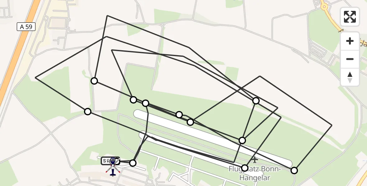 Flugroute Polizeihubschrauber Sankt Augustin - Sankt Augustin, 22 September 2026, 06:09