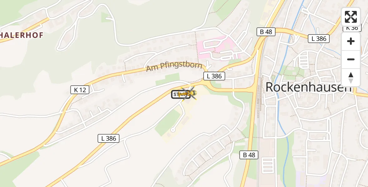 Flugroute Rettungshubschrauber Rockenhausen - Rockenhausen, 22 September 2026, 10:03