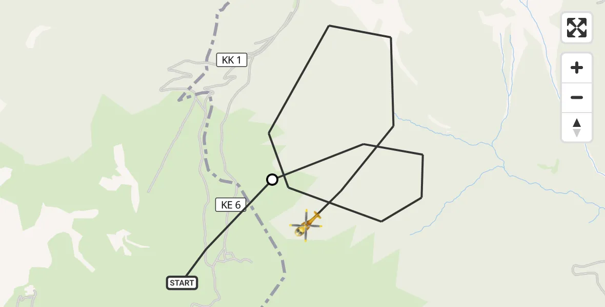Flugroute Rettungshubschrauber Grainau - Garmisch-Partenkirchen, 22 September 2026, 11:08