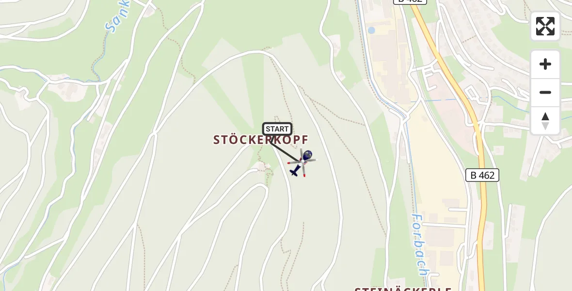 Flugroute Polizeihubschrauber Baiersbronn - Baiersbronn, 22 September 2026, 11:37
