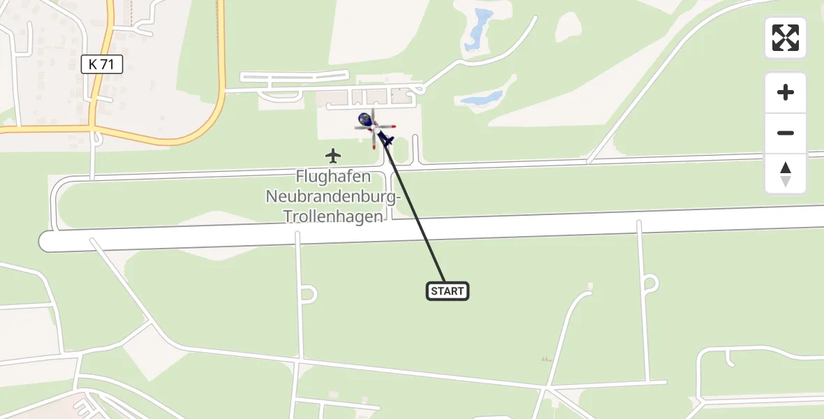 Flugroute Polizeihubschrauber Neubrandenburg Trollenhagen Flughafen - Neubrandenburg Trollenhagen Flughafen, 22 September 2026, 11:44