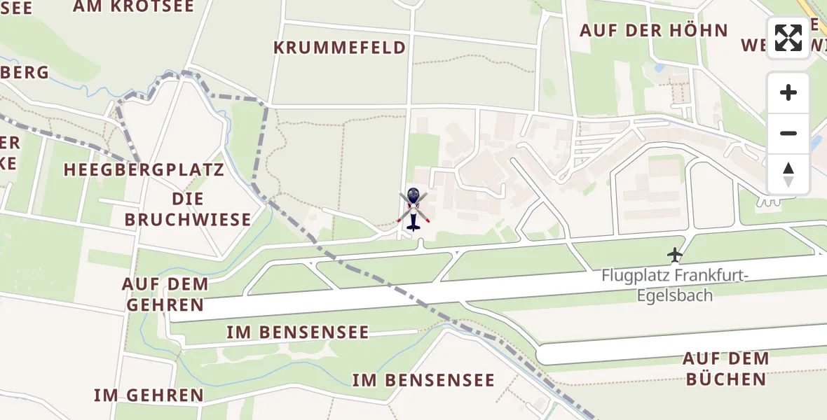 Flugroute Polizeihubschrauber Flughafen Frankfurt-Egelsbach - Flughafen Frankfurt-Egelsbach, 22 September 2026, 12:33
