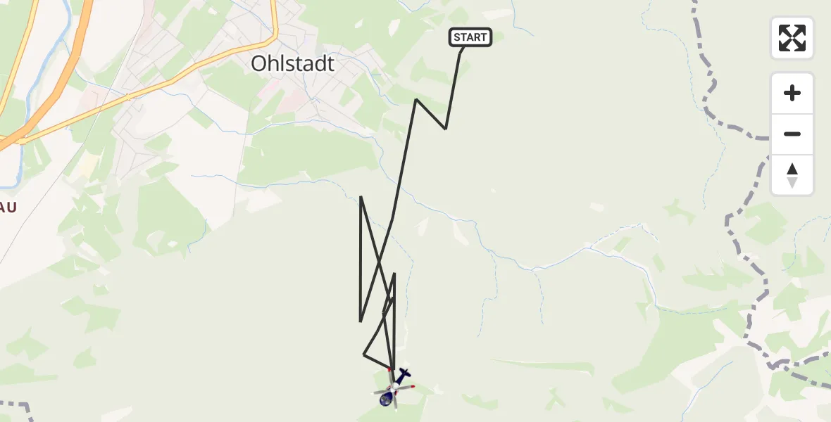 Flugroute Polizeihubschrauber Ohlstadt - Ohlstadt, 22 September 2026, 12:51