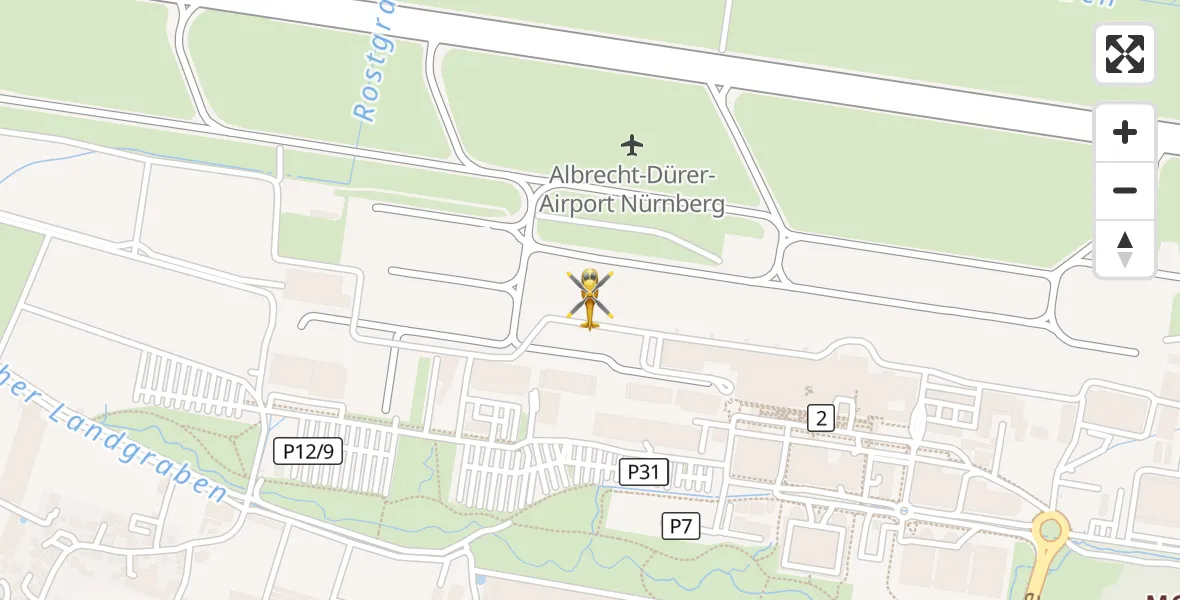 Flugroute Rettungshubschrauber Flughafen Nuremberg - Flughafen Nuremberg, 22 September 2026, 19:07