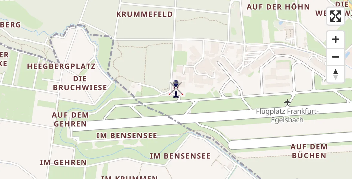 Flugroute Polizeihubschrauber Flughafen Frankfurt-Egelsbach - Flughafen Frankfurt-Egelsbach, 22 September 2026, 20:34