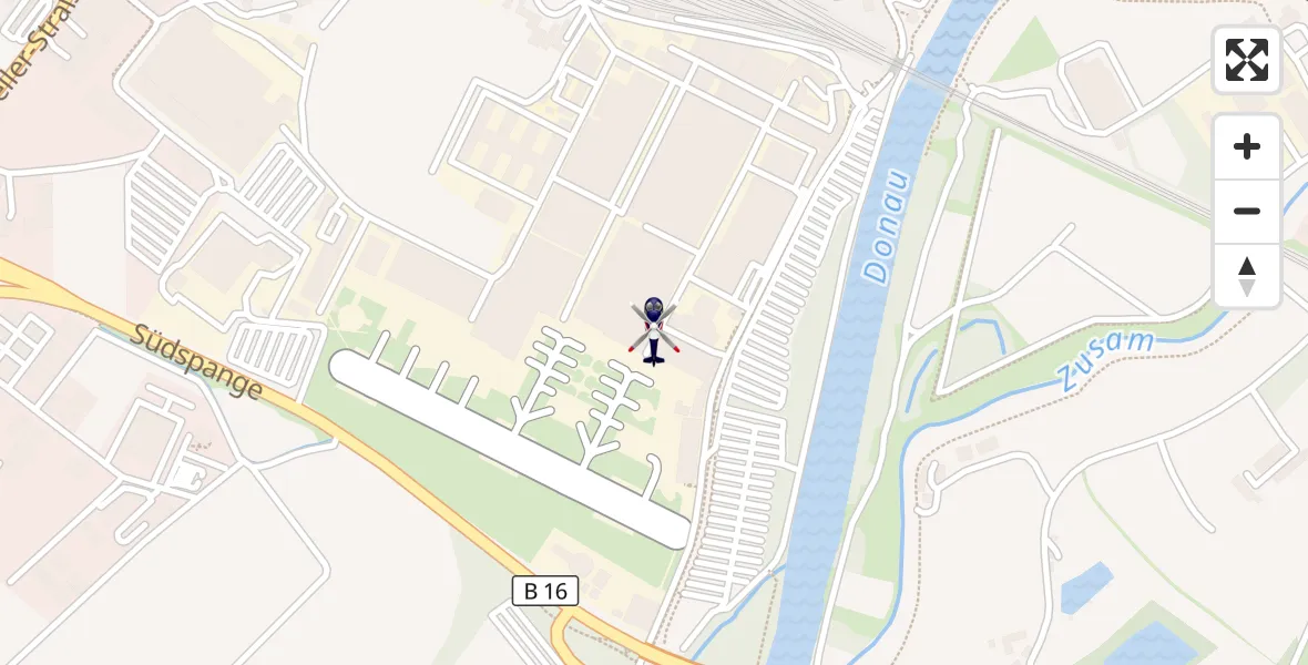 Flugroute Polizeihubschrauber Donauwörth Hubschrauberlandeplatz - Donauwörth Hubschrauberlandeplatz, 23 September 2026, 05:19
