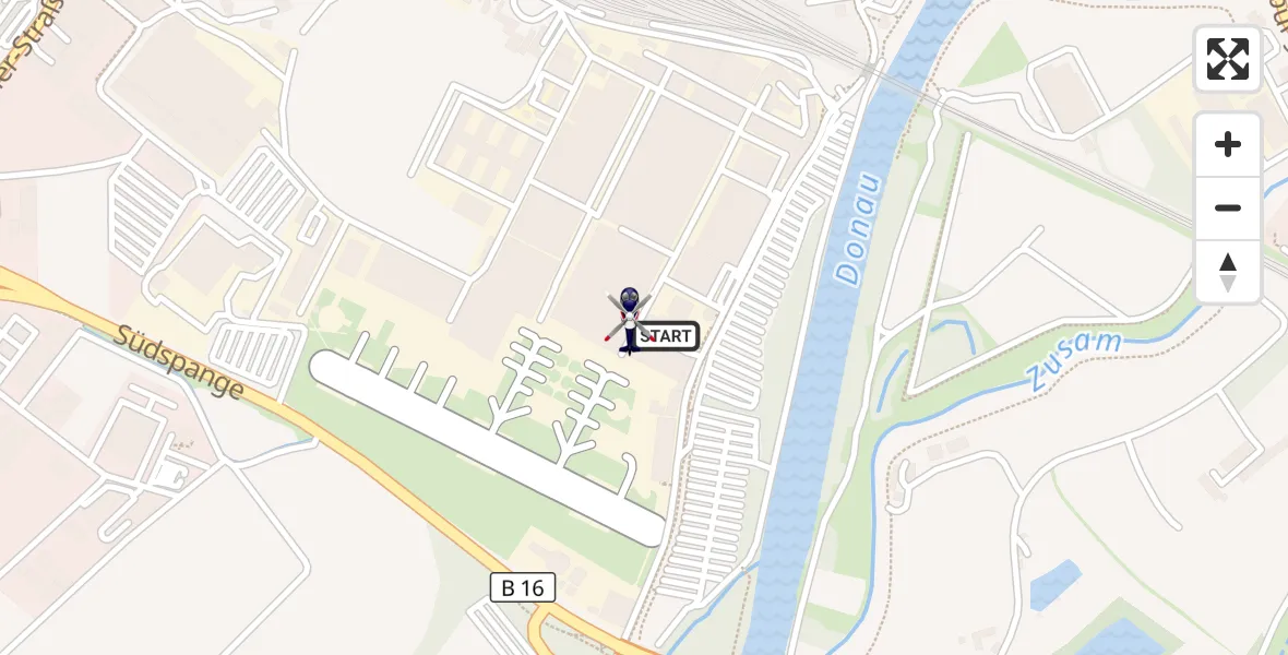 Flugroute Polizeihubschrauber Donauwörth Hubschrauberlandeplatz - Donauwörth Hubschrauberlandeplatz, 23 September 2026, 06:25