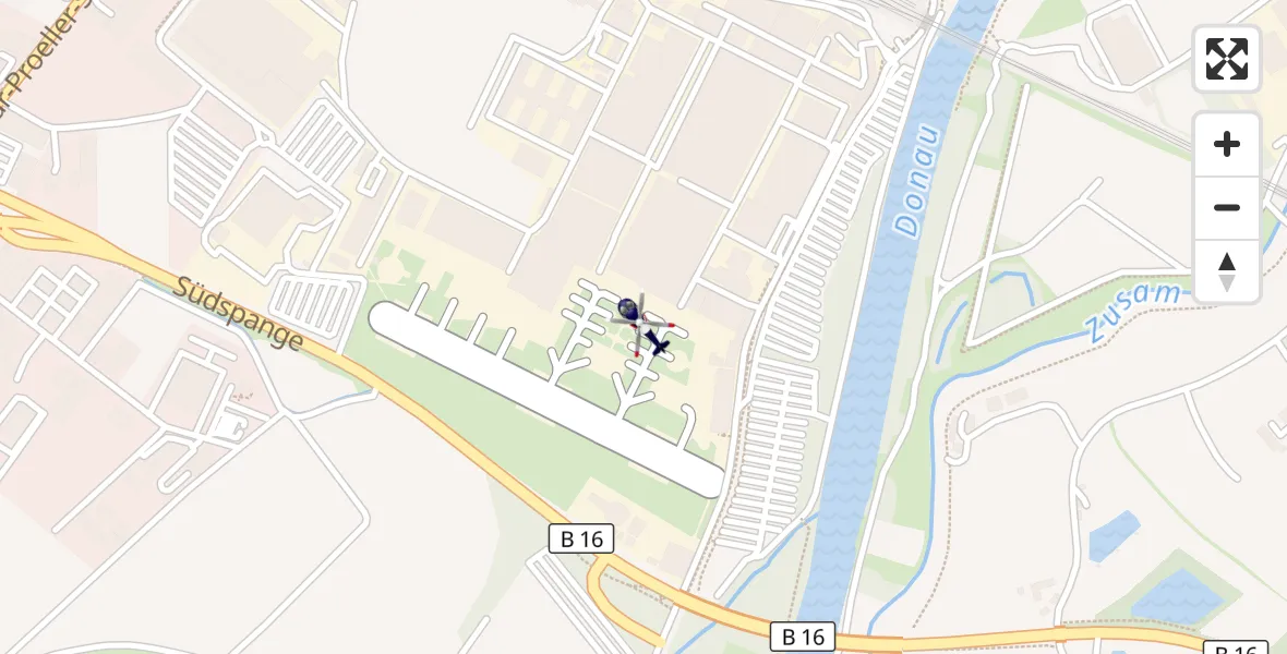 Flugroute Polizeihubschrauber Donauwörth Hubschrauberlandeplatz - Donauwörth Hubschrauberlandeplatz, 23 September 2026, 08:02