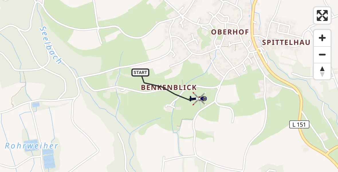 Flugroute Polizeihubschrauber Murg - Murg, 23 September 2026, 08:31