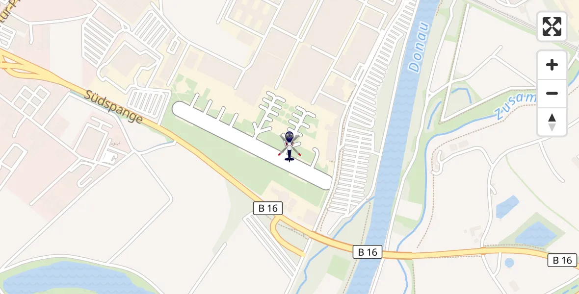 Flugroute Polizeihubschrauber Donauwörth Hubschrauberlandeplatz - Donauwörth Hubschrauberlandeplatz, 23 September 2026, 08:37