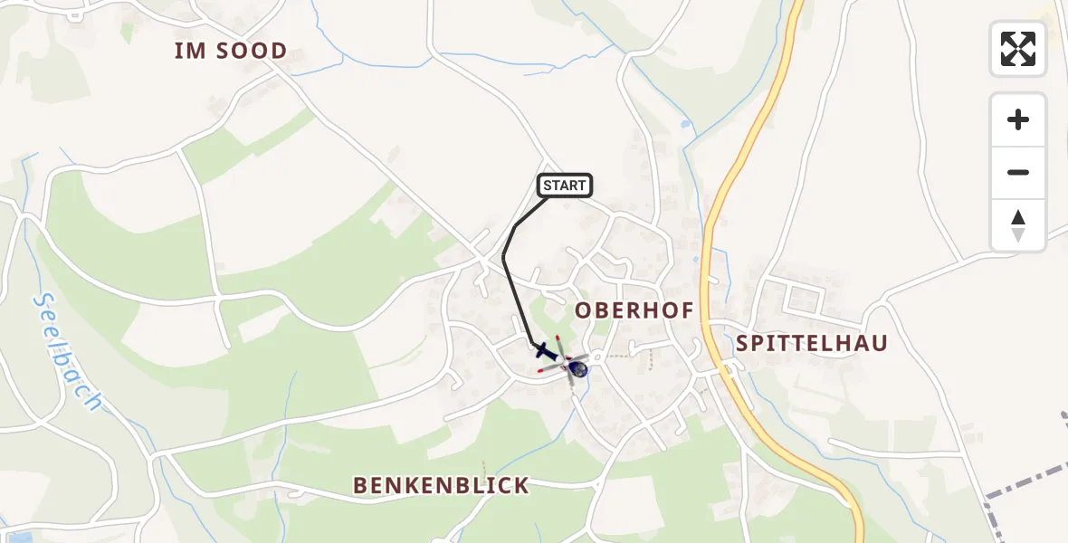 Flugroute Polizeihubschrauber Murg - Murg, 23 September 2026, 08:38