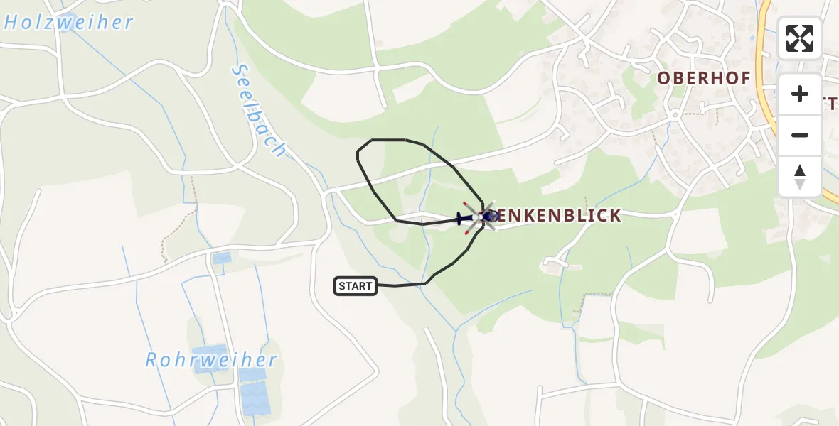 Flugroute Polizeihubschrauber Murg - Murg, 23 September 2026, 09:29