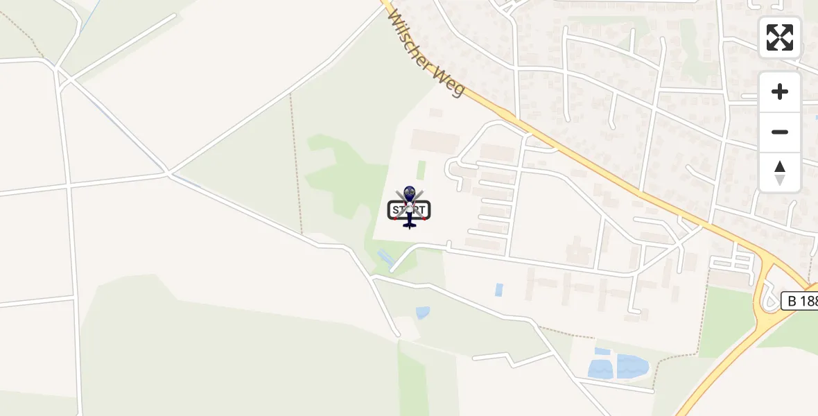 Flugroute Polizeihubschrauber Gifhorn Bundespolizei Hubschrauberlandeplatz - Gifhorn Bundespolizei Hubschrauberlandeplatz, 23 September 2026, 11:42