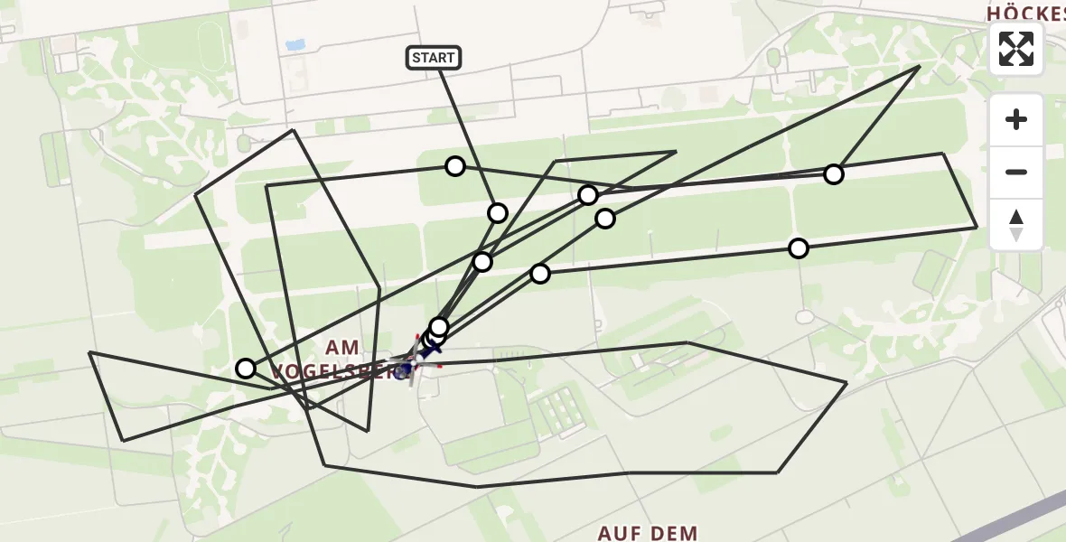 Flugroute Polizeihubschrauber Niederkrüchten - Niederkrüchten, 23 September 2026, 13:01